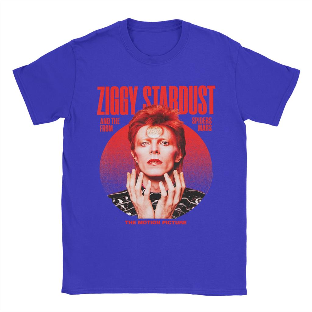 David Bowie Ziggy Stardust Motion Fashion T Shirts Cotton Tee Shirt for Unisexs YK Retro Wholesale Short Sleeve Top Tees