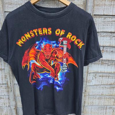 Vintage 90s Monsters Of Rock Tour  ACDC Metallica Motley Crue Band Tee Unisex T-Shirt