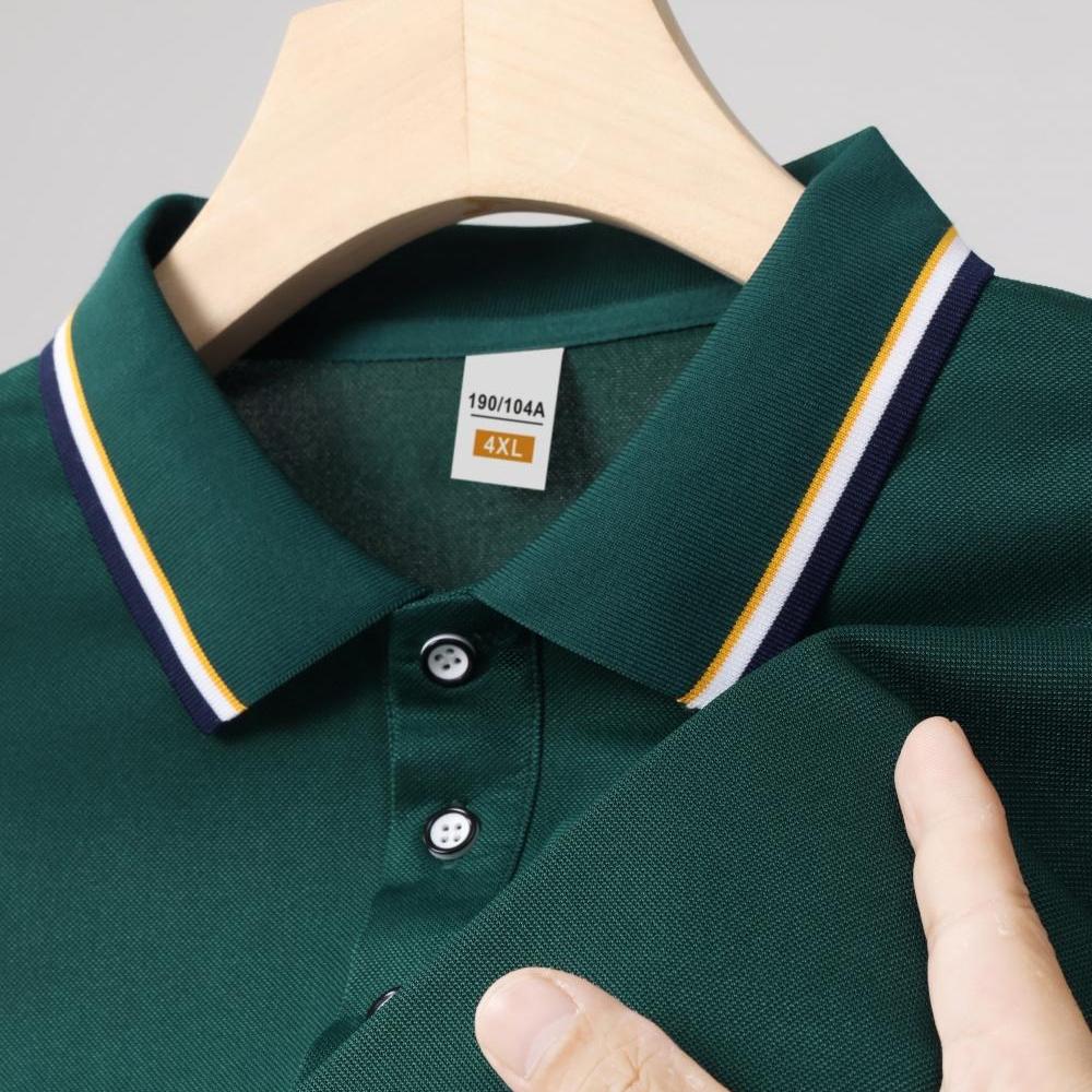Men'S Clothing Brand Lapel Polo Shirt Long Sleeve T-Shirt High Quality Autumn Winter Solid Color Casual Breathable Top Unisex