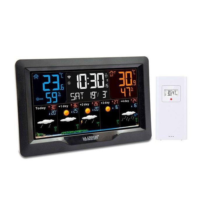 Station météo - la crosse technology - sw403-bla - wifi - écran coloré - prévisions 4 jours