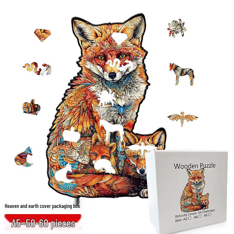 Irregular Animal Dog Penguin Wooden Puzzle in Stock