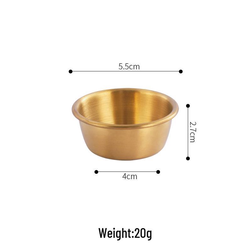 Korean Stainless Steel Dipping Dish for Western Cuisine - Small Tomato Sauce & Seasoning Plate