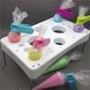Stainless Steel Feet Icing Bag Holder Multi Holes Decorating Tip Bags Shelf  Work Table