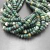 Natural Semi-Precious Round Green Moss Agates Beads Loose Rondelle Spacer Disc Stone Beads Charm For Jewelry Making Accessories
