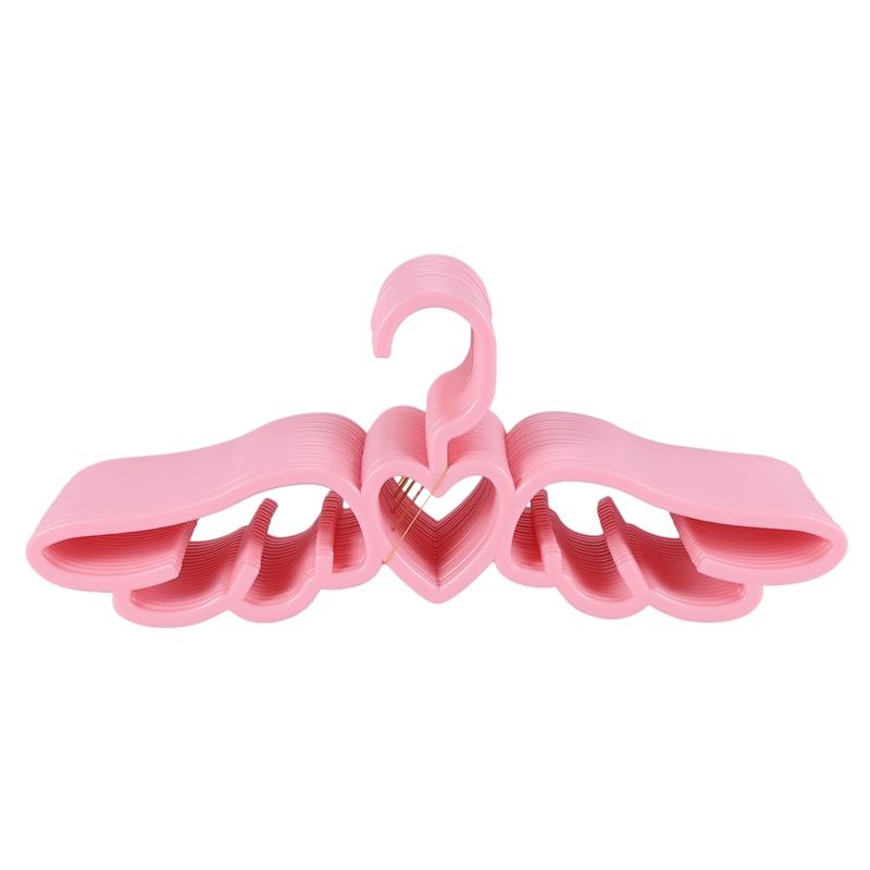 10/20 Pieces Angel Wings Hanger, Cute Heart Hanger, Children's Room Wardrobe Storage, Home Girl Wardrobe Organizer