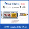 3" E-Paper Display Modul - Rot/Gelb/Schwarz/Weiß, 400x168 Auflösung.
