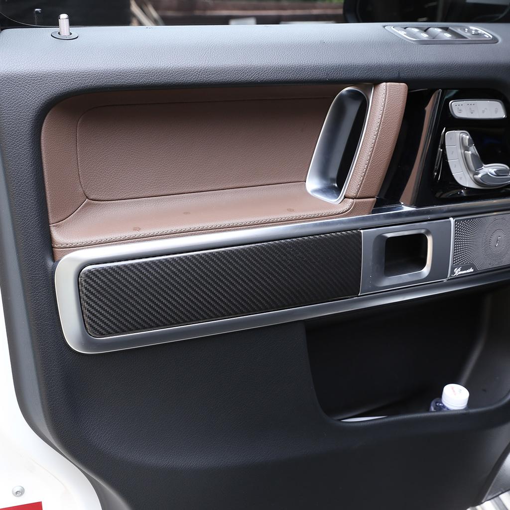 For Mercedes-Benz G-Class 2019-2025 Car Real Carbon Fiber Door Trim Panel Protection Sticker Car Interior Accessories