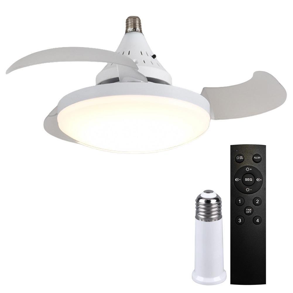 

Портативный подвесной вентилятор со светодиодной подсветкой, пультом дистанционного управления, вентилятор с невидимыми лопастями, 3 скорости, диммируемый вентилятор для столовой, спальни, гостиной