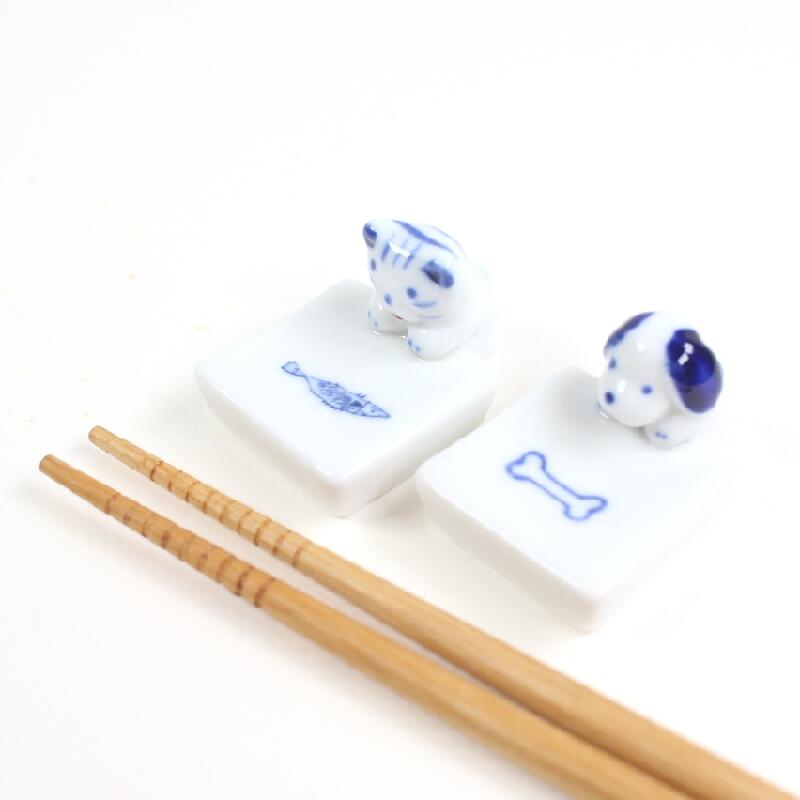 Meow! Woof! Spoon Rest 2P Dog Cat Spoon Rest 2P of Mongi