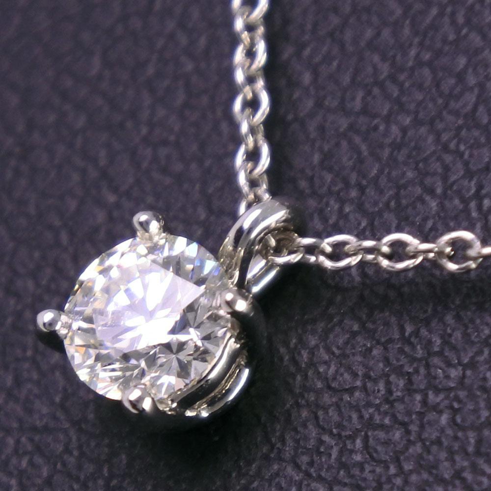 TIFFANY&Co. Necklace Solitaire 0.3ct Pt950Platinum/diamond 2.5g Women Used