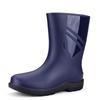 Men's Rain Boots Long Cotton Removable Fishing Kitchen Work Car Wash Waterproof Boots Non-slip Rubber Shoes Men's Water Shoes