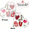 1pc Romantic Heart-Shaped Acrylic Love Decoration, Art Deco Style Figurine, Valentine's Day Gift for Wife, Wedding Anniversary Desk Ornament