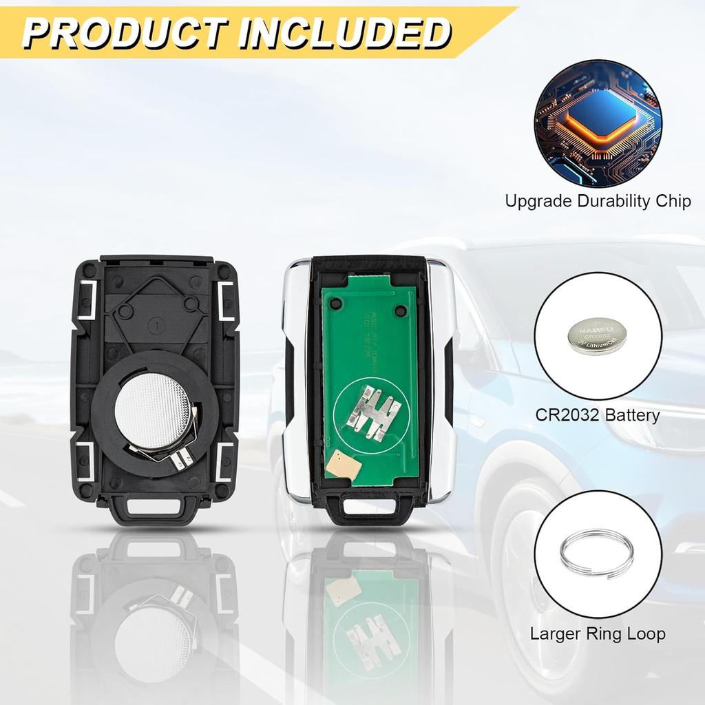Key Fob Replacement for 2014- Chevy Silverado GMC Sierra 1500 2500 3500/14-18 Suburban Tahoe Yukon/ 15-22 Colorado/ 15-19 GMC Canyon Car Keyless
