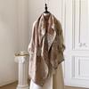 Luxury  Women'S Double-Sided Print Scarf Soft Cozy Pashmina Shawl Winter Outdoor Cold-Resistant Windproof Blanket