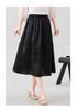 [Dark Pattern Jacquard] New Chinese Solid Color Elastic Waist, Versatile for Spring and Summer, Diagonal Socket Bag, Mulberry Silk Half Cut Skirt