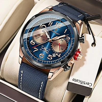 Men's Multifunctional New Sports Chronograph Waterproof Luminous Calendar Watch