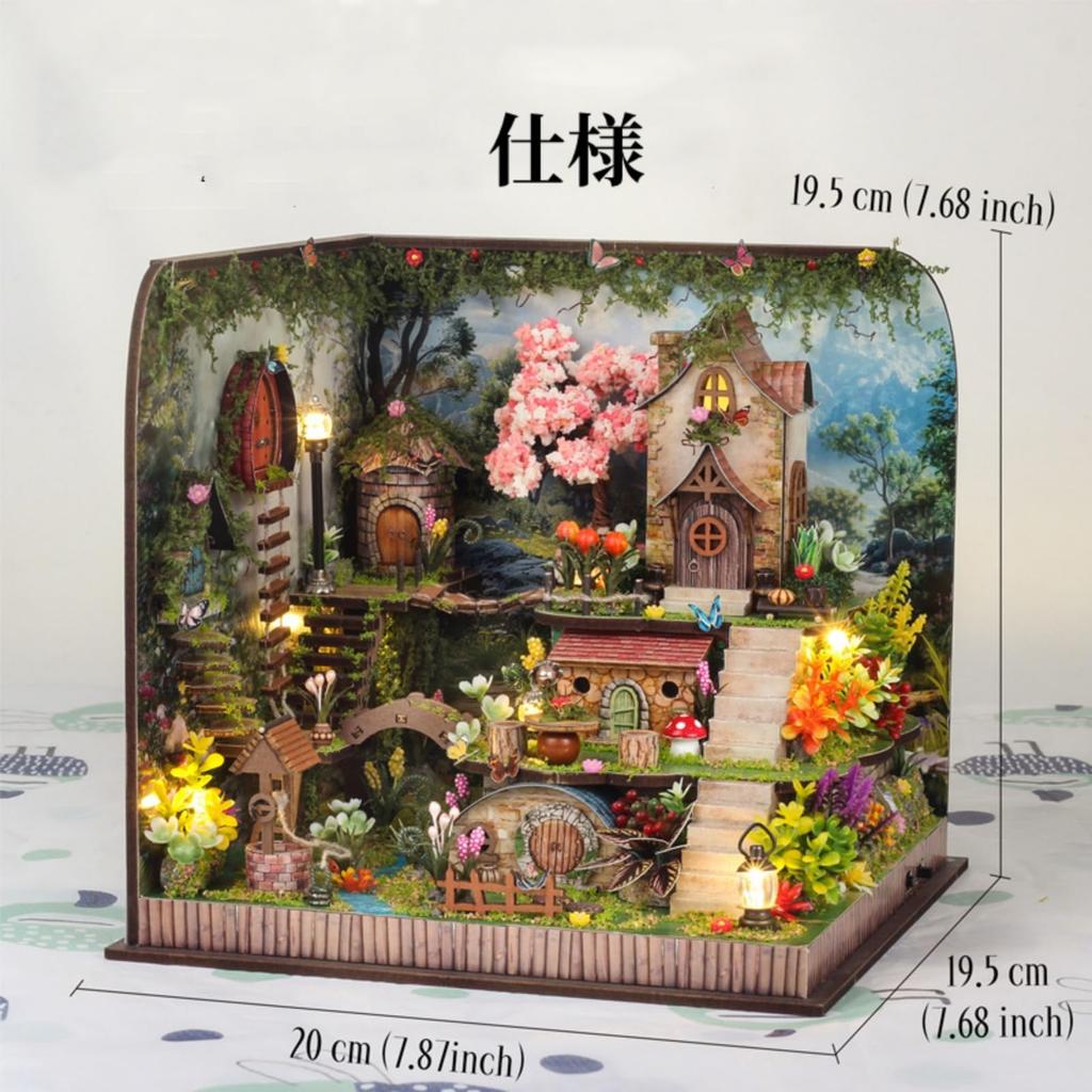 Sofiey Puppenhaus DIY-Bausatz: Miniatur-Möbel-Bastelset mit Spieluhr [Morishima Hikyou]