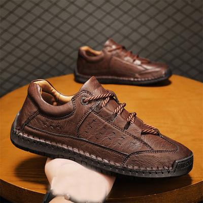 38-48 Men's Plus Size Leather Shoes Low Cut Casual Sports Shoes Men's Fashionable Casual Leather Shoes