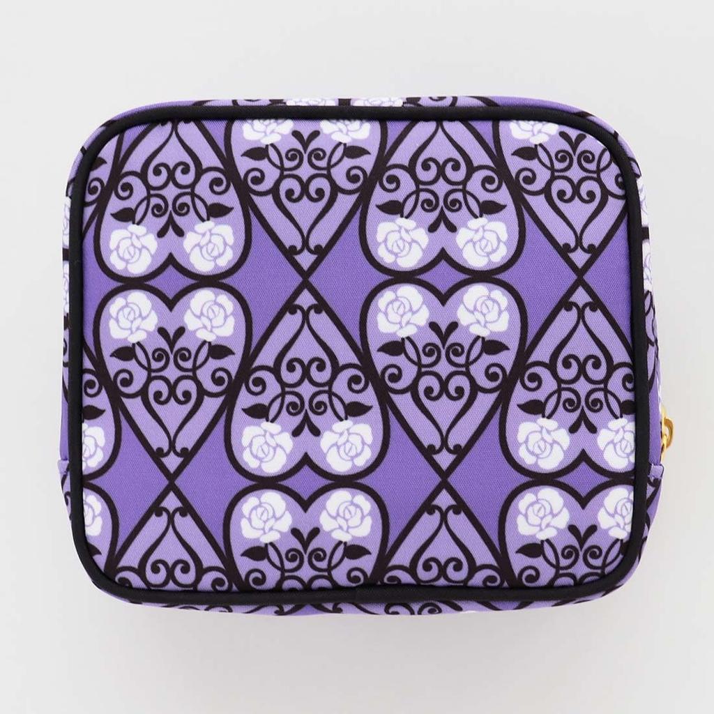 ANNA SUI Square Pouch (Purple Approx. 11cm X 13cm X 5cm) Heart Print Women's Accessory Case 000151-0004-01