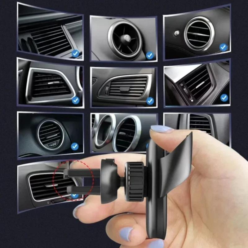 Creative Cartoon Car Phone Holder - Adjustable Air Vent Clip Mount for GPS Navigation & Hands-Free Driving