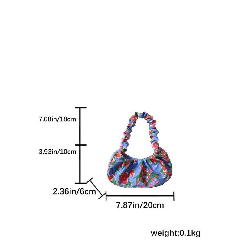 

Облачные складки весна и лето новые суставы трендовые большие цветы подмышечные сумки трендовые сумки Width 20 Height 10 Bottom thickness 6cm синий