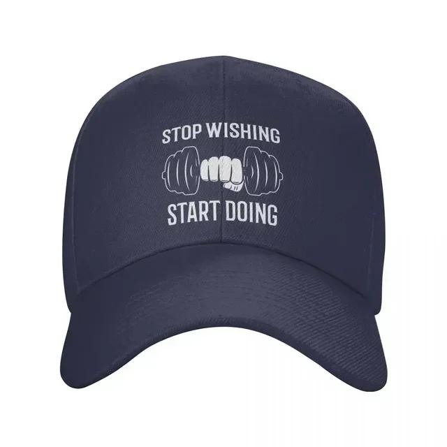 

Stop Whining Start Doing Gym Sport Baseball Cap Hip Hop Adjustable Bodybuilding Workout Quote Dad Hat Summer Snapback Caps Adjustable Cap