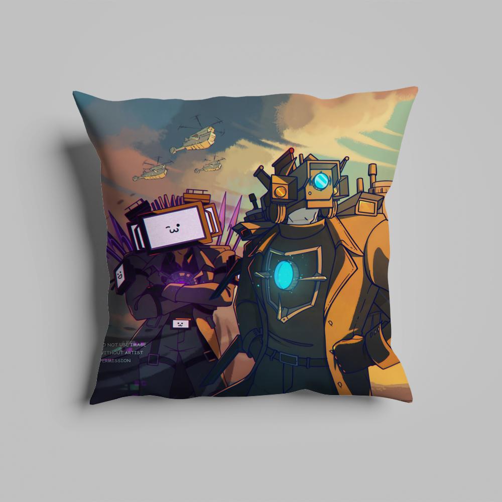 

Pillow Case luxurious home office, sofa decorative Multi sized car seat cushions, pillowcases Skibidi Toilet 12x12Inch