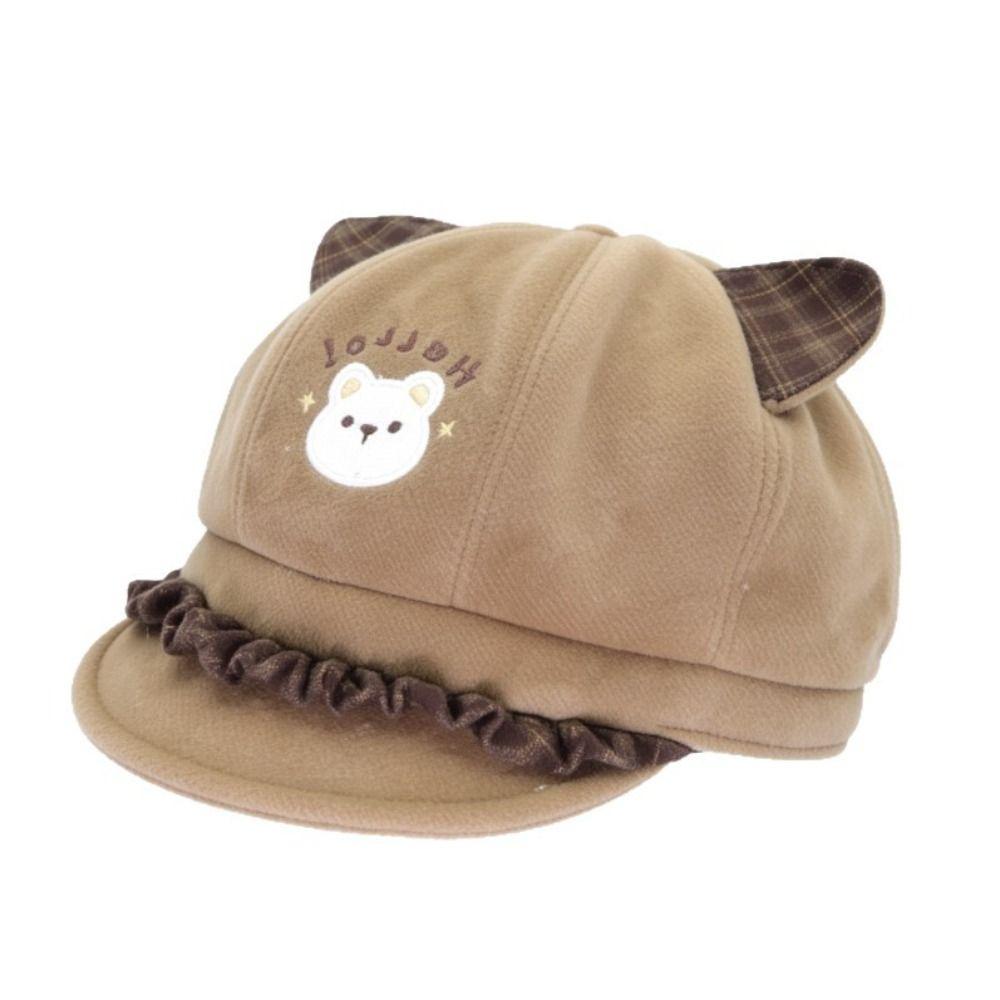 Cat Ears Newsboy Cap Japanese Style Baseball Cap Fashion Women's Beret Autumn and Winter