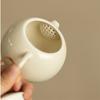 160ml Chinese Ceramic Xishi Teapots Handmade Persimmon Pattern Porcelain Tea Pot Ball Hole Filter Kettle Travel Portable Teaware