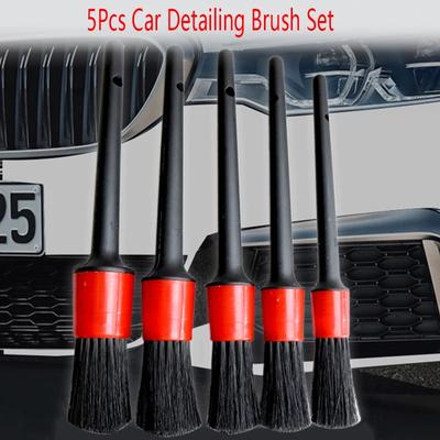 Auto Detailling Pinsel 5 Stück Auto Reinigung Auto Reinigung Detailling Set Armaturenbrett Luftauslass Reinigungsbürste Werkzeuge Autowaschzubehör