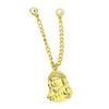 Decorative Pin Chain for Baseball Cap Blingbling Strass Hip Hop Lapel Pin Pendant Chain with Golden Jesus Pin