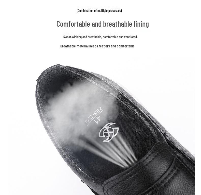 2026 Spring Men's Trendy Comfortable Slip-On Leather Shoes – Flexible, Lightweight, and Stylish