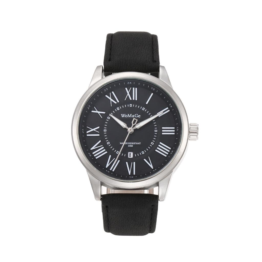 New Large Dial Unisex Couple's Watch luxury Women's Watch Leather Strap Quartz Watch Men's Watch Clock