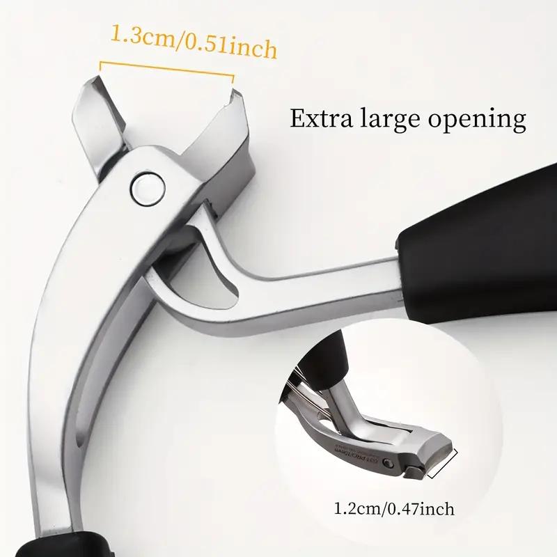 Curved Nail Clippers with Large Opening Three Times Anti-splash Storage Nail Clippers for the Elderly Thick Toenails Heavy Duty