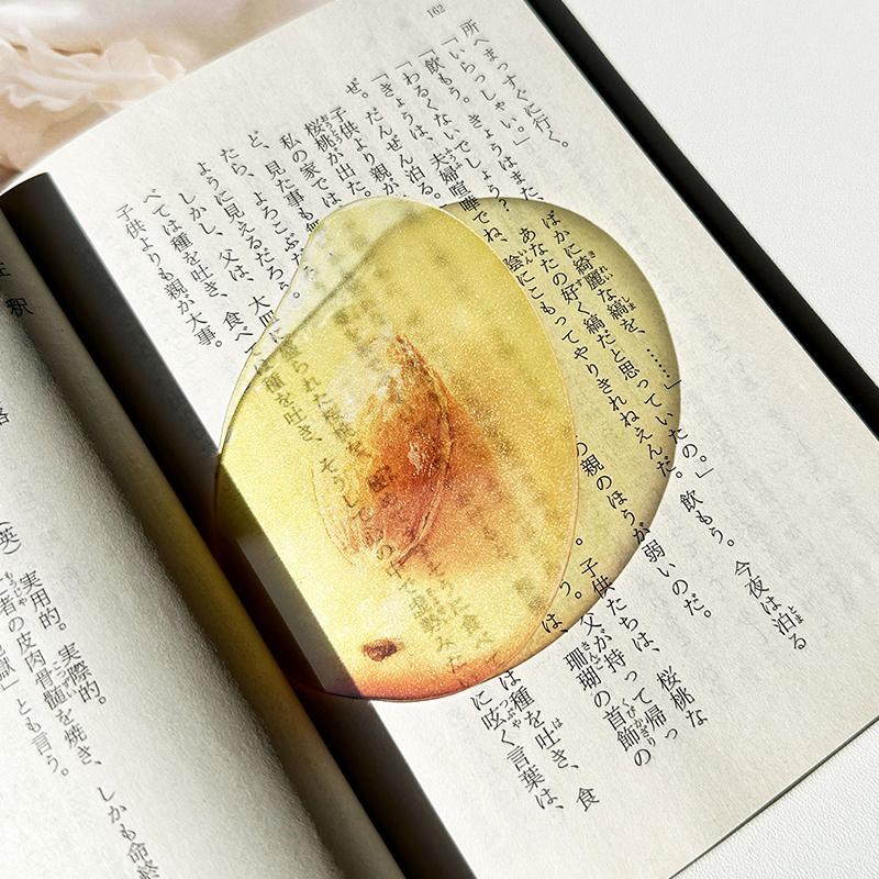 Delicate Transparent Acrylic Apple Bookmark Reading Mark Student Gift Premium Feeling Cute Grape Tomato Bookmarks