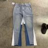 Jeans Acampanados Lavados de Retazos Unisex de Moda
