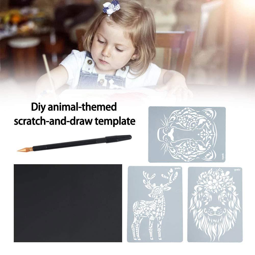 Animal Painting Stencils DIY Reusable Drawing Template Hollow Out Painting Stencils DIY Scrapbooking Journal Decor for Children