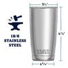 YETI Rambler 20oz Tumbler, Stainless Steel, Vacuum Insulated, with MagSlider Lid (Nordic Purple)
