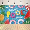 One-piece banner with a summer motif size 7087 inches x 4331 inches made of polyester material
