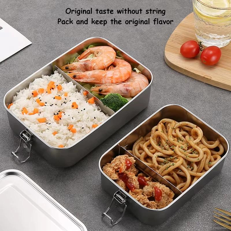 Stainless Steel Lunch Box for Kids And Adults, Portable Leak-Proof Bento Box, Travel Food Meal Prep Container Dishwasher Safe