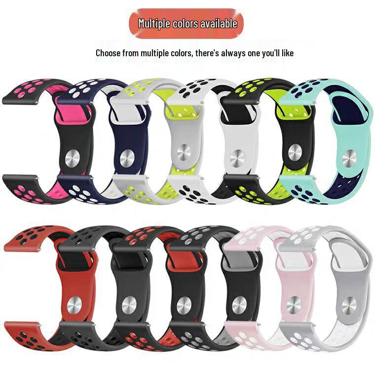 Compatible Silicone Watch Strap for Huawei GT5/4/3/2 46mm/Pro and Samsung/Honor 22/20 Models