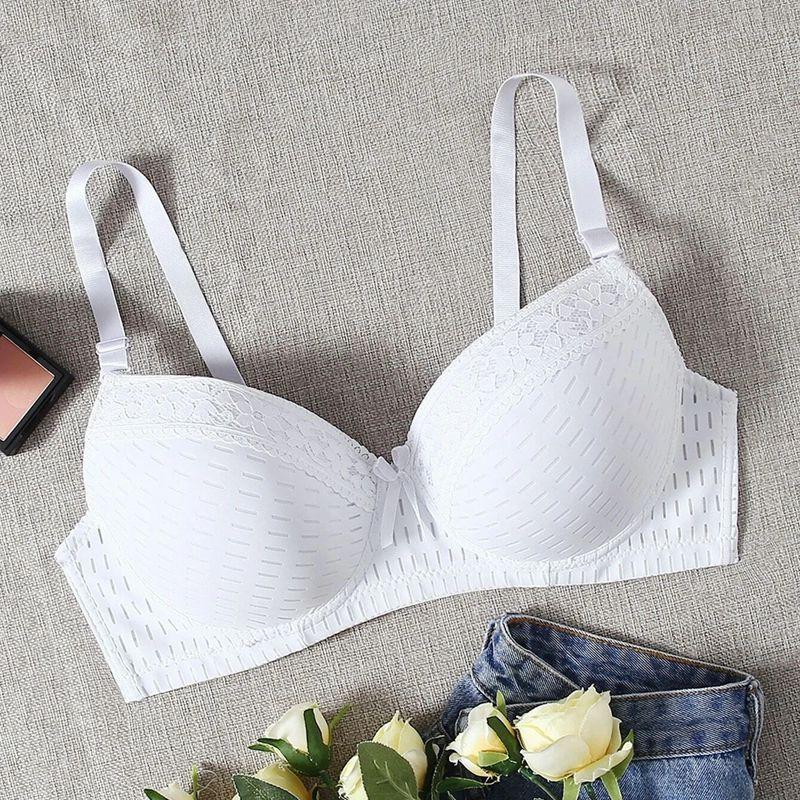 

Бюстгальтери Parifairy з квітковим мереживом Нижня білизна Жіноча сексуальна білизна без бретелей Бюстгальтер із повною чашкою CDE 95 100 105 110 110D білий
