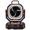 Camping Fan with Light Portable Hanging Standing Oscillating Rechargeable Tent Fan,20000-40000mAh