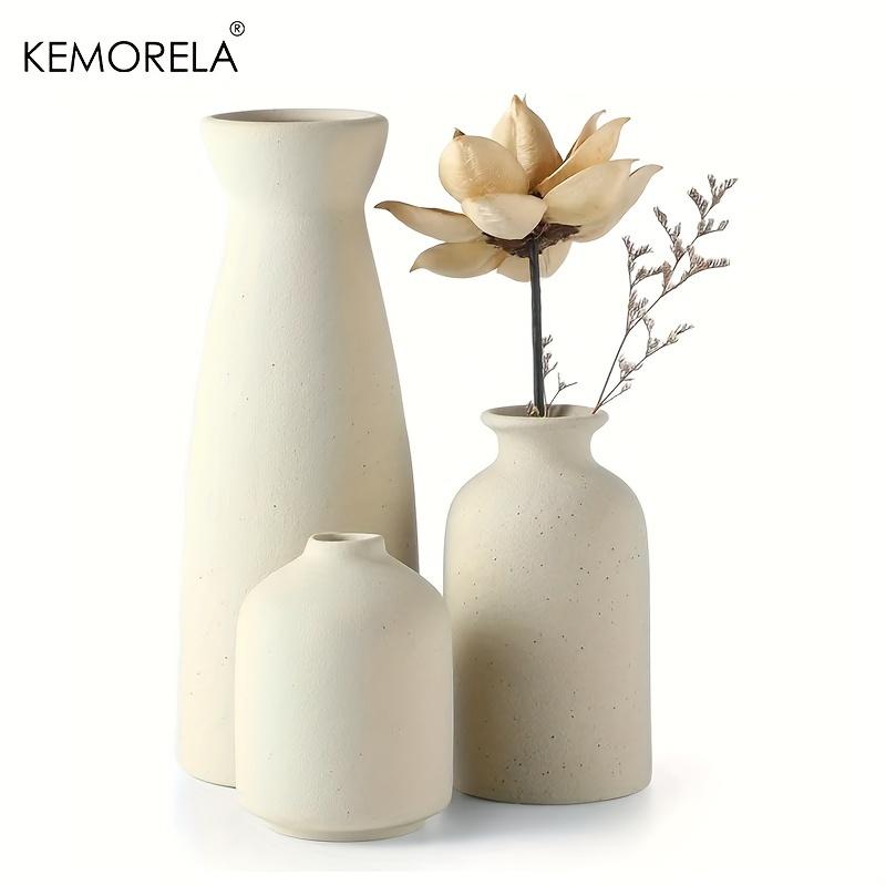 

Ceramic Vase 3PCS Small Flower vases for Decor Modern Boho Farmhouse Home Decor Decorative vase for Pampas Grass&Dried Flowers бежевий