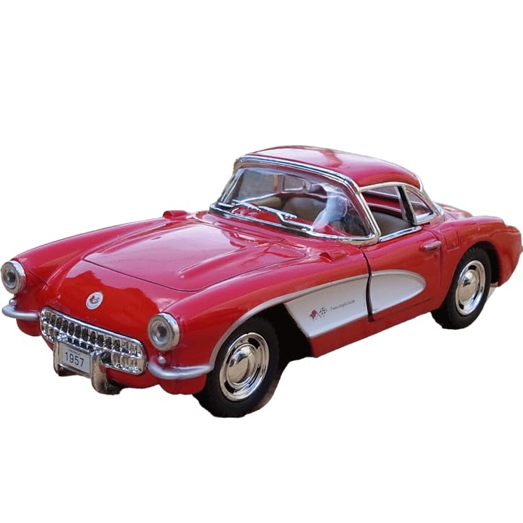 

Scale 1957 Chevrolet Corvette Diecast Model Red 1/34 Car,
