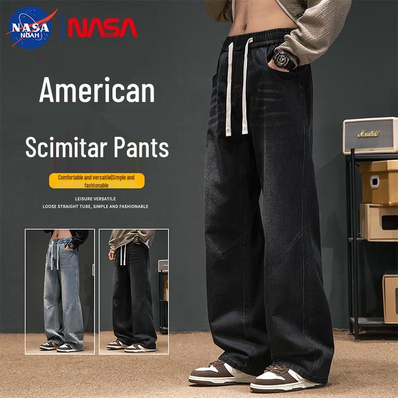 

Мужские повседневные джинсы NASA NOAH с изогнутыми широкими штанинами M