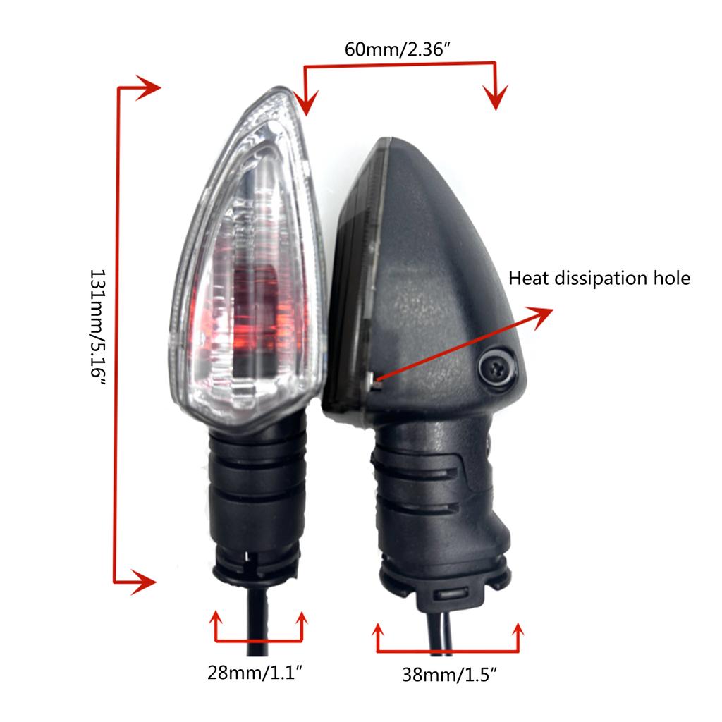 Motorcycles LED Lights Front Turn Signal/Blinker Running Light Indicators for NVX155Y 15ZR135LC Aerox155 1 Pair