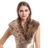 Faux Fur Scarf with Velvet Lining Invisible Fur Clip Artificial Fur Shawl Dresses Coats Fake Collar Neck Scarf