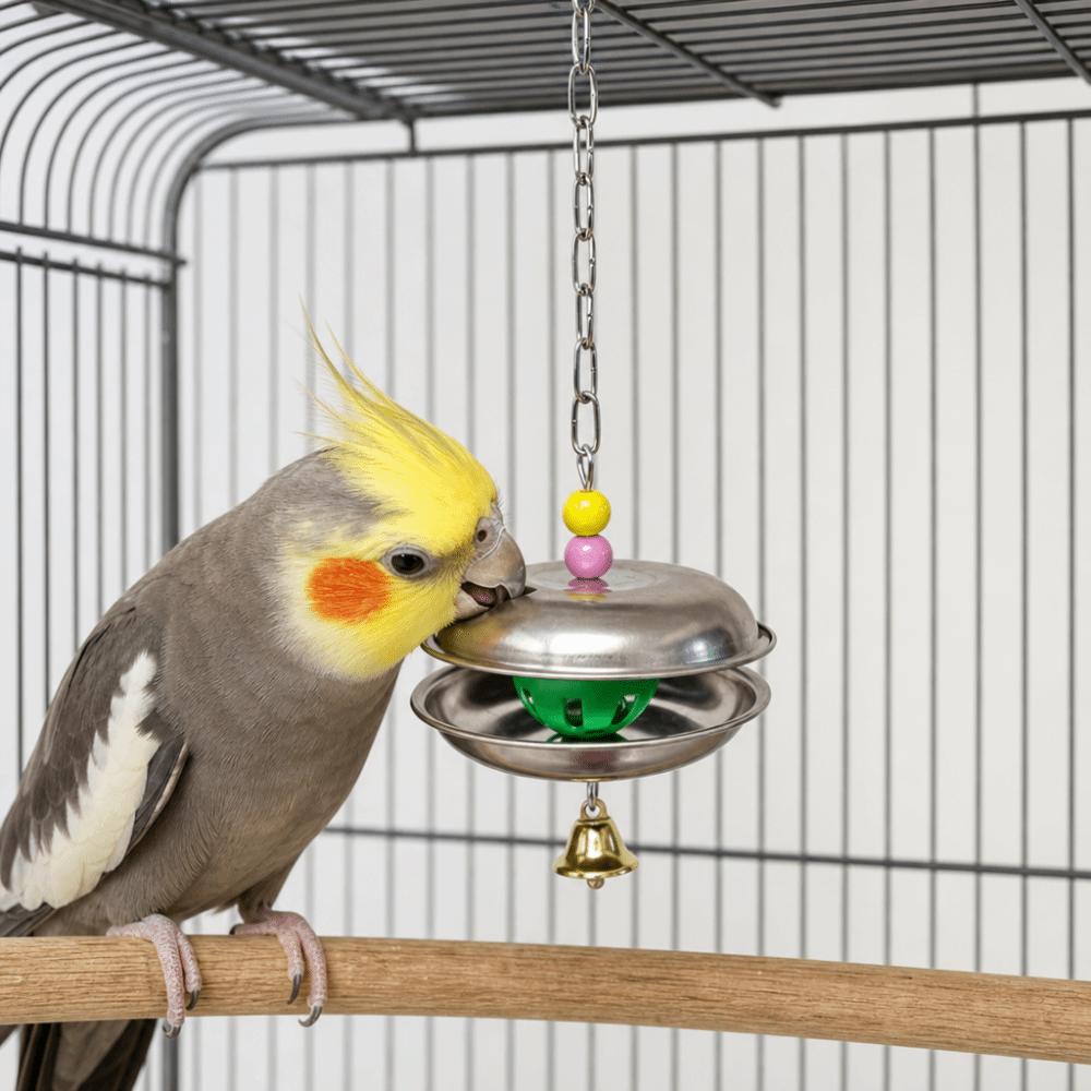 Bite Resistant Parrot Bell Pendant Colored Beads Bird Cage Toys Parrots Chew Swing Cage Enrichment