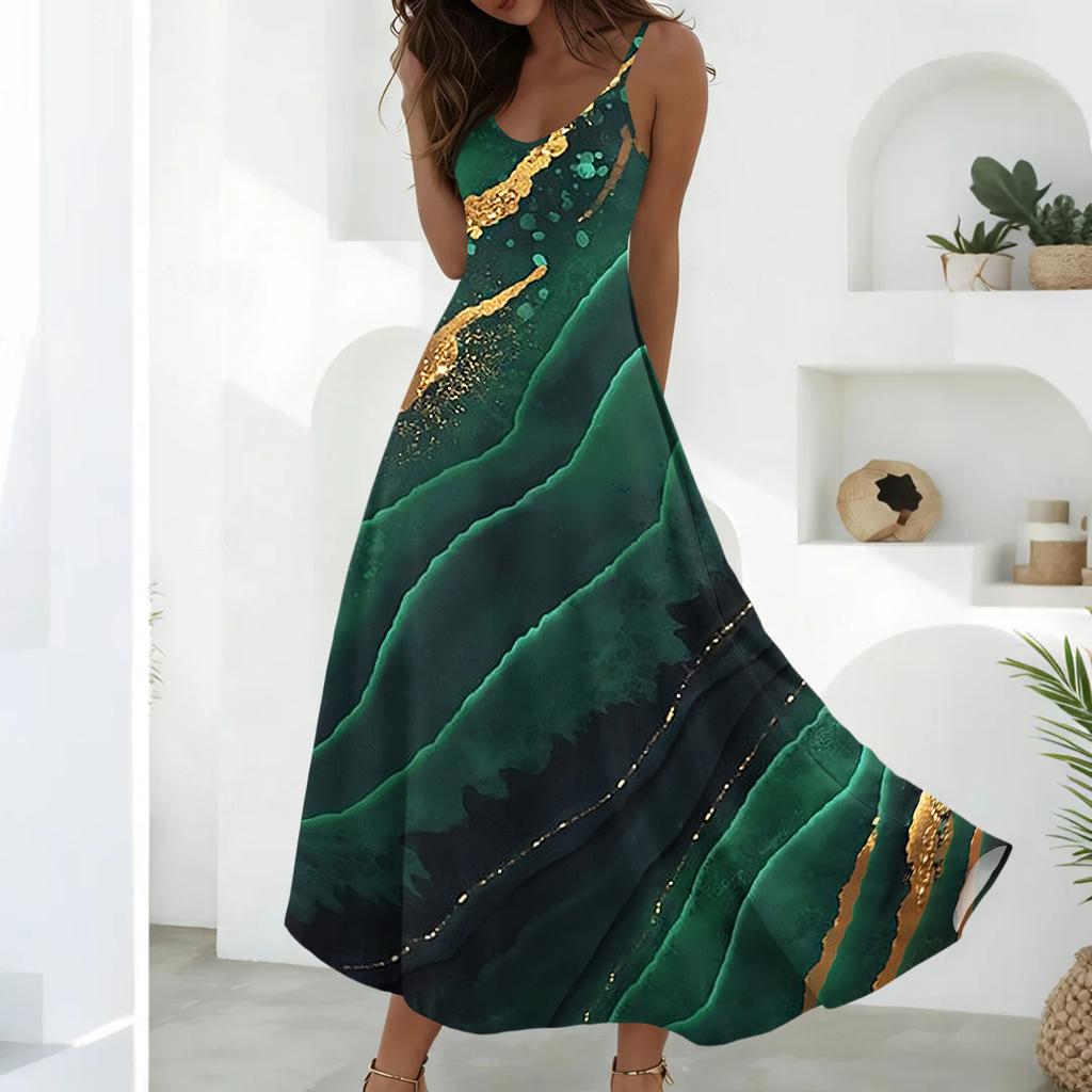 Summer Dresses For Women Dresses Long Flowy A Line Sleeveless Sundresses With Pockets